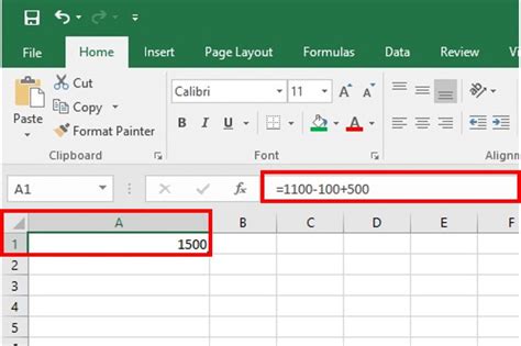 how to put calculation in excel cell