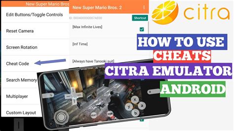 how to put cheats in citra emulator android