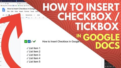 how to put check box on google docs