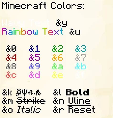 how to put color code in minecraft