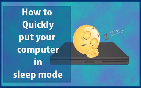 how to put computer in sleep mode