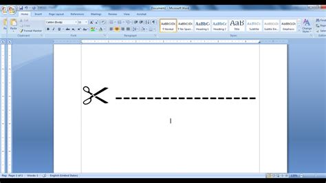 how to put cutting guide in word