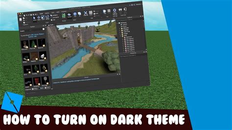 how to put dark theme on roblox studio