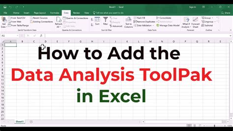 how to put data analysis in excel