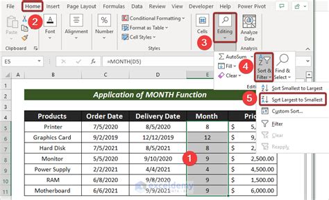how to put data in date order in excel