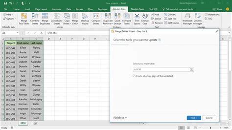how to put data on one page in excel