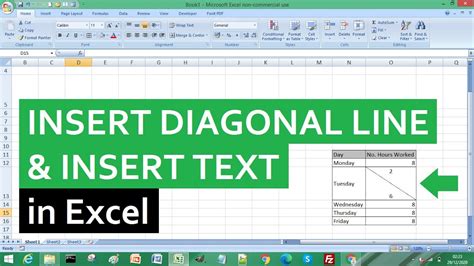 how to put diagonal text in excel cell