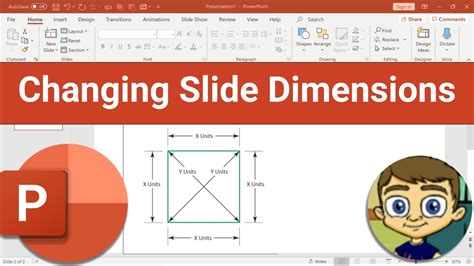 how to put dimensions in powerpoint