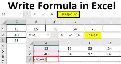 how to put equation in excel cell