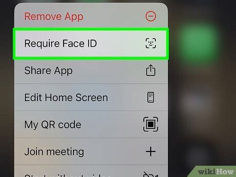 how to put face id to open apps on iphone