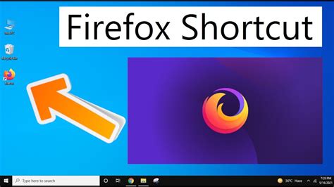 how to put firefox shortcut on desktop