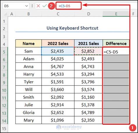 how to put formula in excel column