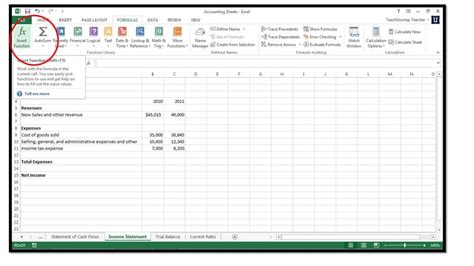 how to put function in excel