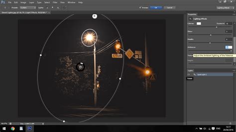 how to put light effect in photoshop