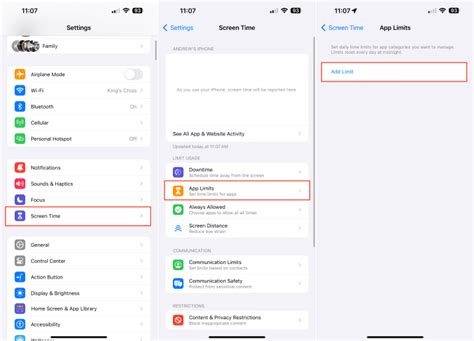 how to put limits on iphone