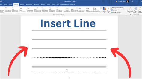 how to put line in microsoft word for resume