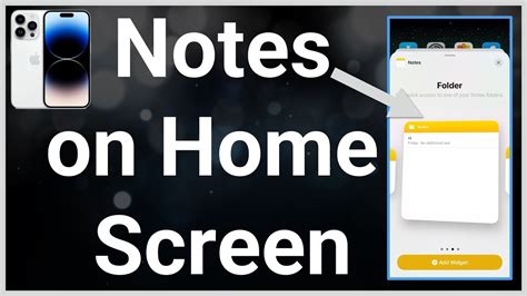 how to put notes on iphone screen