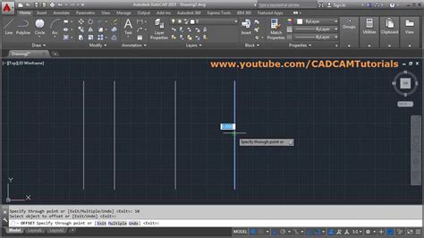 how to put offset in autocad