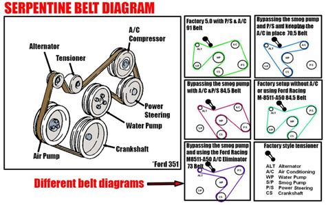 how to put on a serpentine belt diagram