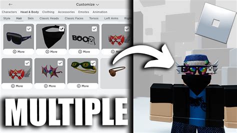 how to put on multiple face accessories on roblox 2024