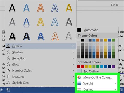 how to put outline in microsoft word