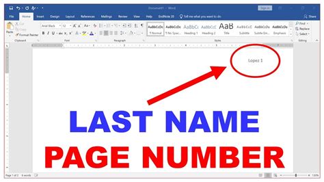 how to put page numbers in mla format on word