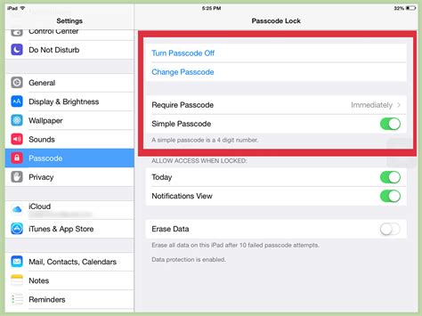 how to put passcode on apps ipad