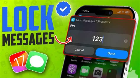 how to put passcode on iphone messages
