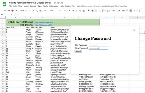 how to put password in google excel sheet