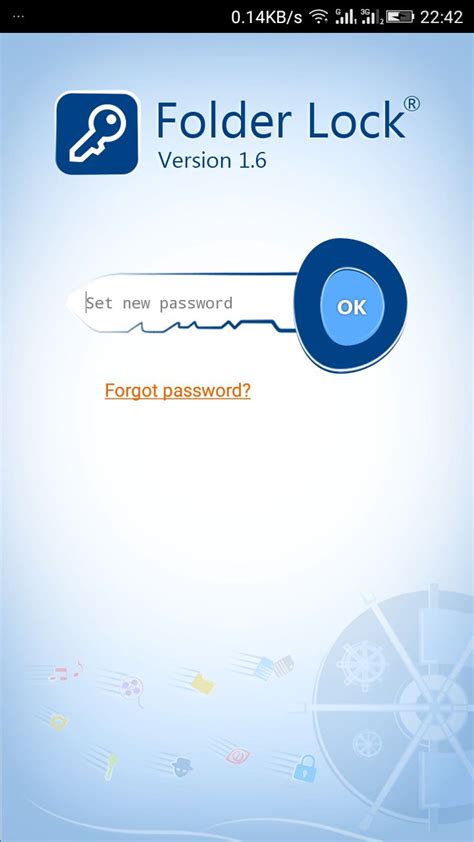 how to put password on app folder android