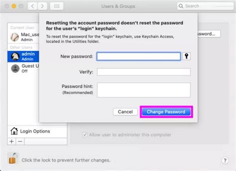 how to put password on apps macbook pro