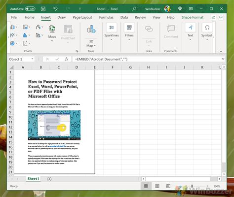 how to put pdf icon in excel