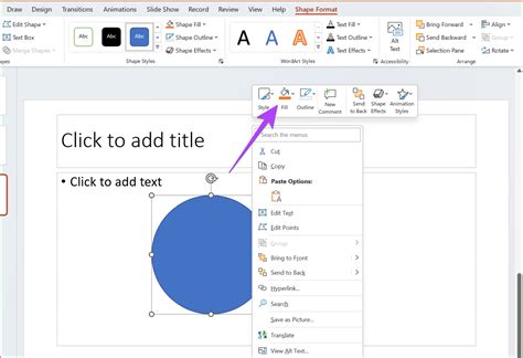 how to put pictures in circle in powerpoint