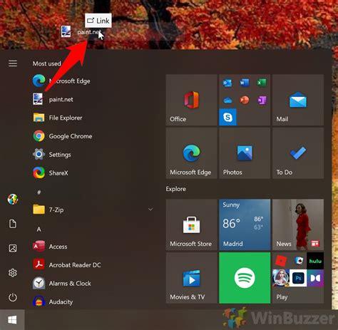 how to put program shortcut on desktop windows 10