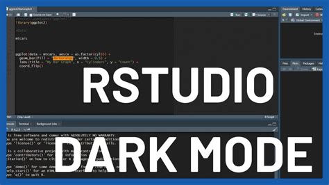 how to put r in dark mode