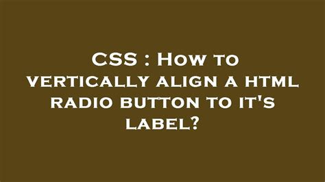 how to put radio buttons vertically in html