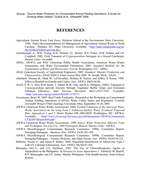 how to put references in project report