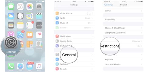 how to put restrictions on iphone apps