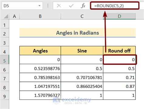 how to put sin in excel