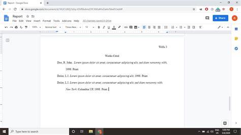 how to put sources in mla format on google docs