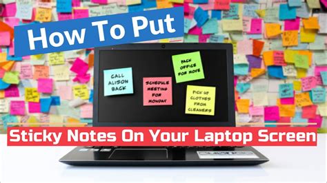 how to put sticky notes on computer screen