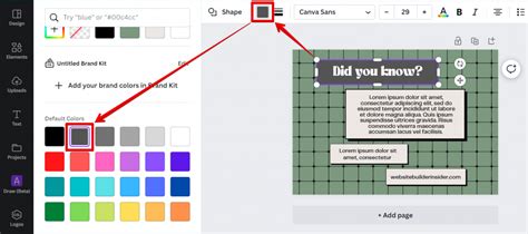 how to put text background in canva