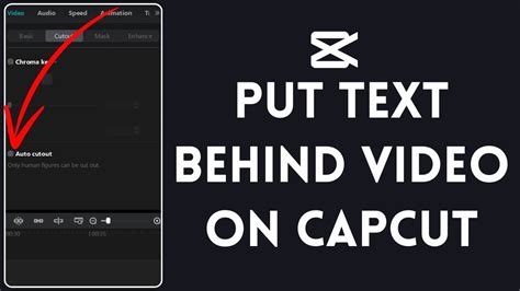 how to put text behind image on capcut