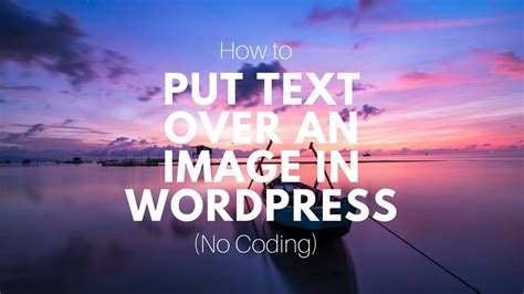 how to put text on image in wordpress
