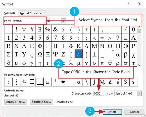 how to put therefore symbol in google docs