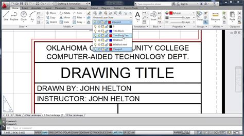 how to put title block in word