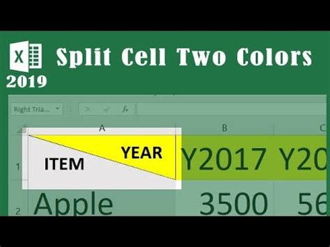 how to put two colours in one cell excel