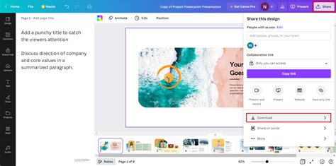how to put video in canva presentation