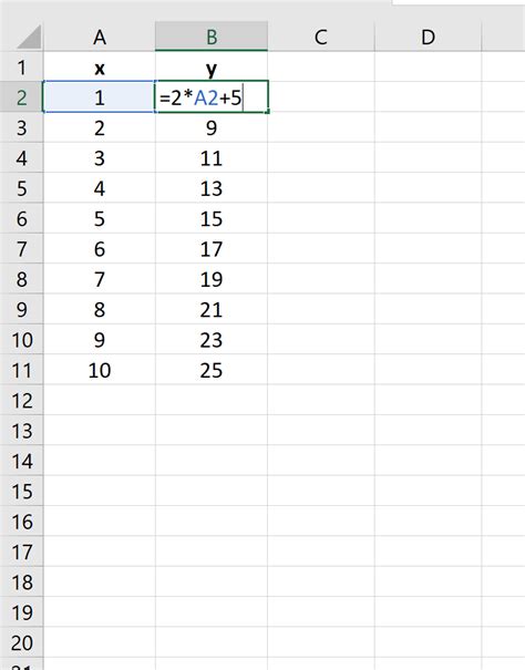 how to put x1 in excel
