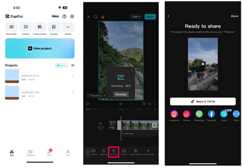 how to put your video in reverse on capcut